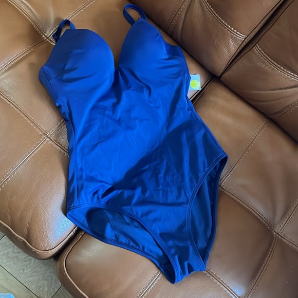 NWT Boden Sweetheart Cup Size Swimsuit Sz 34D Navy blue B1 - Picture 2 of 7